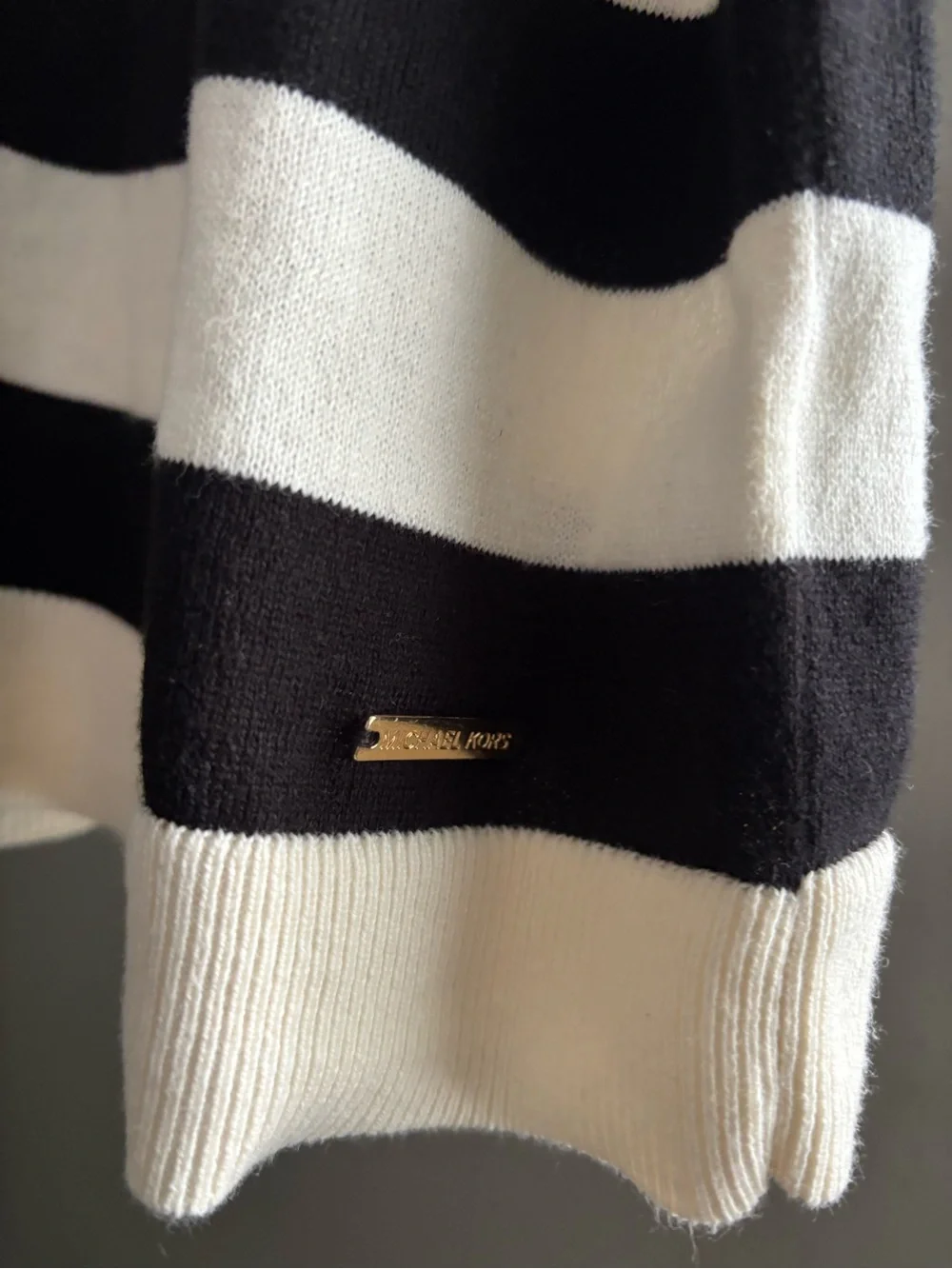 Michael Kors striped short sleeve sweater